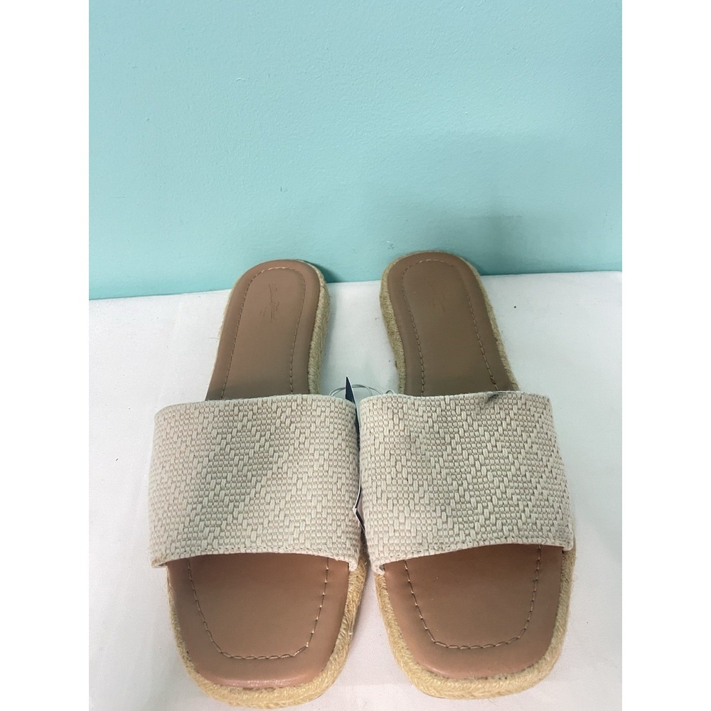 Universal thread Women's Sandals Wide Width Square Espadrille Slide Size 11 S-34